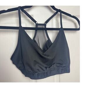 Victoria Secret PINK Sport Black Sports Bra Size Large Ultimate Lightly Lined